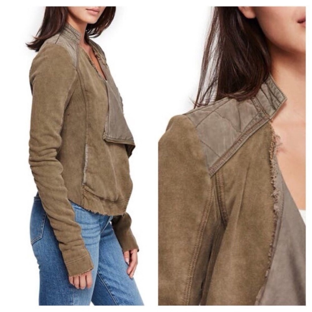 Free People Shrunken Moto Jacket #0008 - Picture 2 of 10